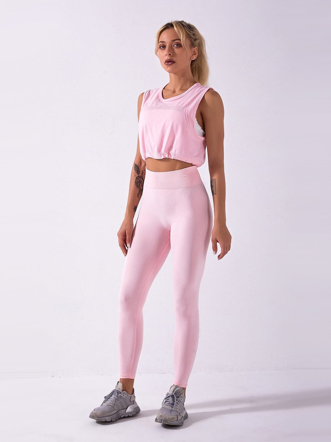 Ensemble Sport 2 pièces Legging et Top Ensemble Sport Helanke-Srbija.com sa Rose