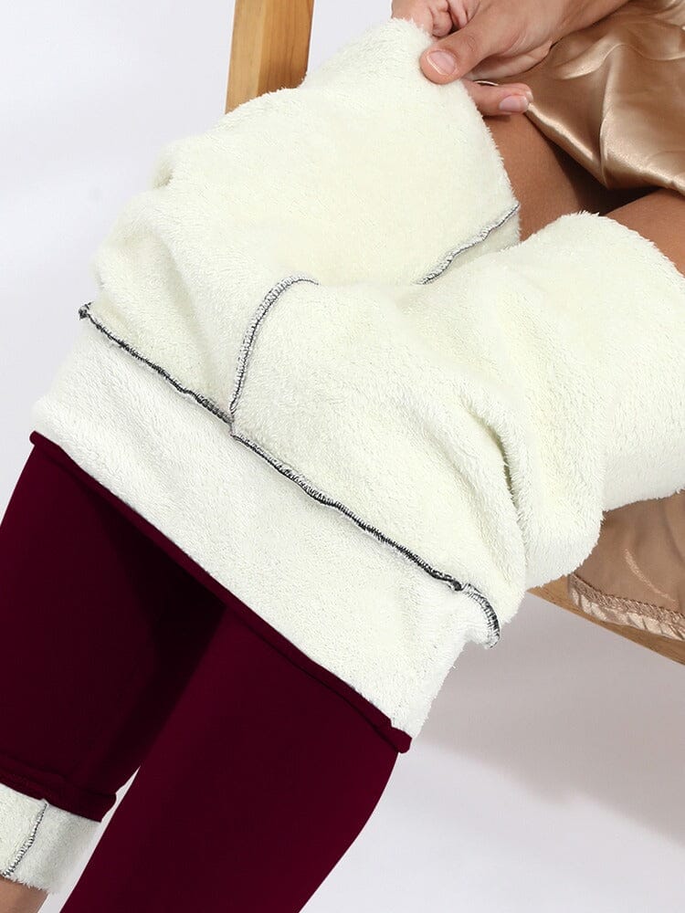 Legging Doublé Polaire Leggings Helanke-Srbija.com sa Bordeaux