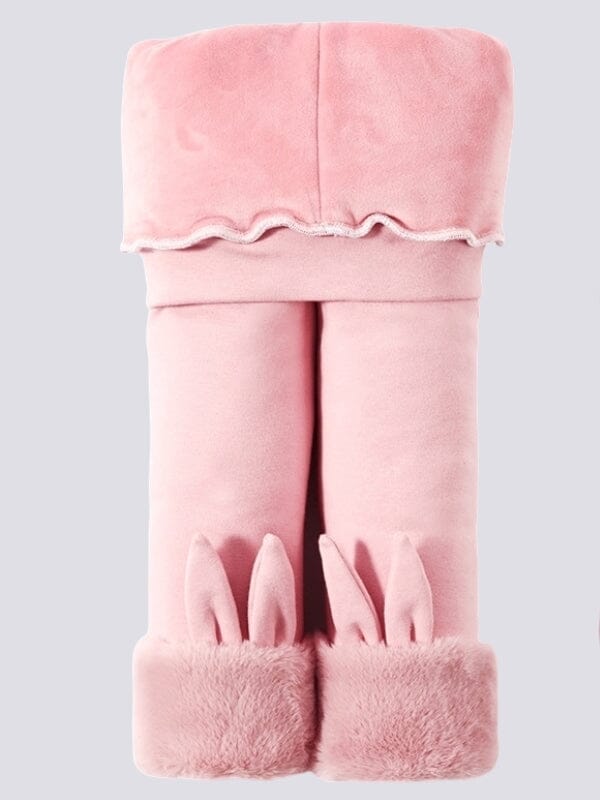 Legging Fille Polaire Chaud Leggings Helanke-Srbija.com 85 - 95cm (2 - 3 ans) Rose (Oreille)