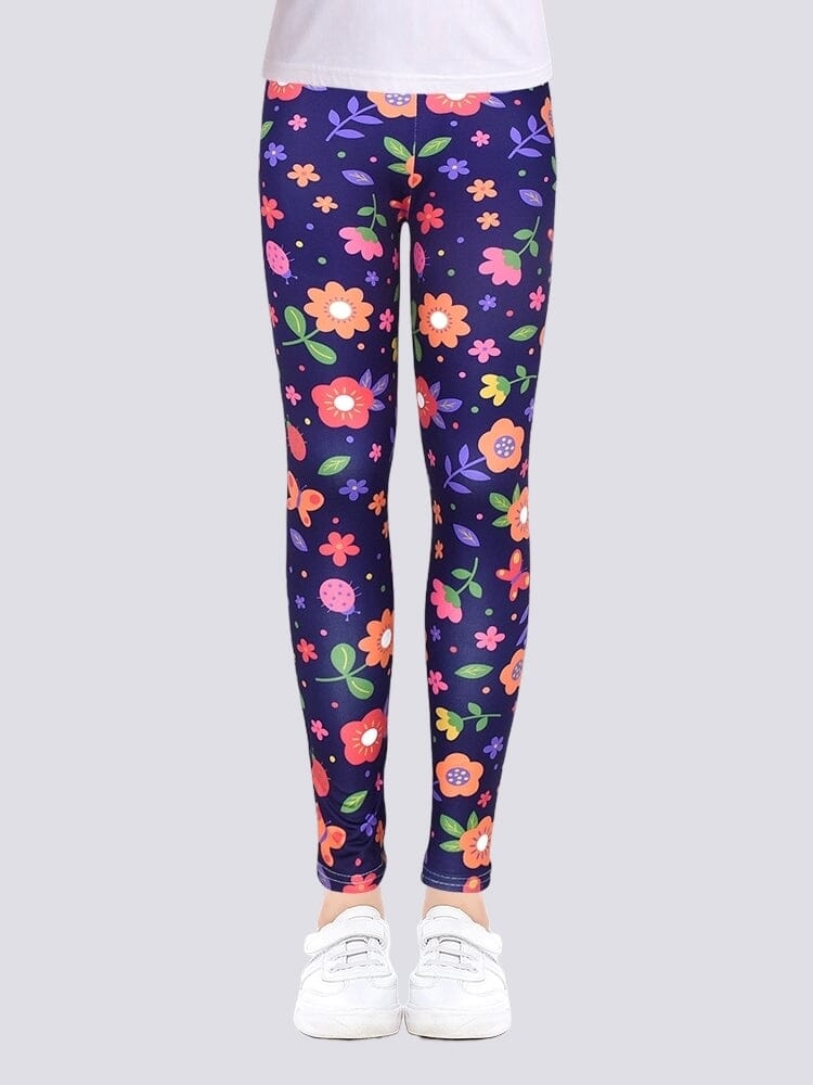 Legging Fleuri Fille Leggings Helanke-Srbija.com 4 - 5 ans