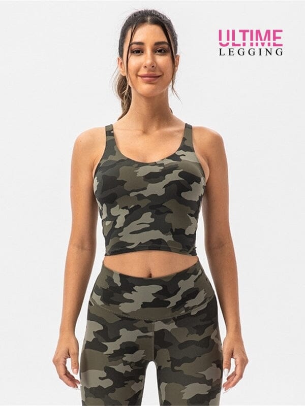 Brassière Sport Camouflage - Ultime-Legging Brassière Helanke-Srbija.com sa Kaki 