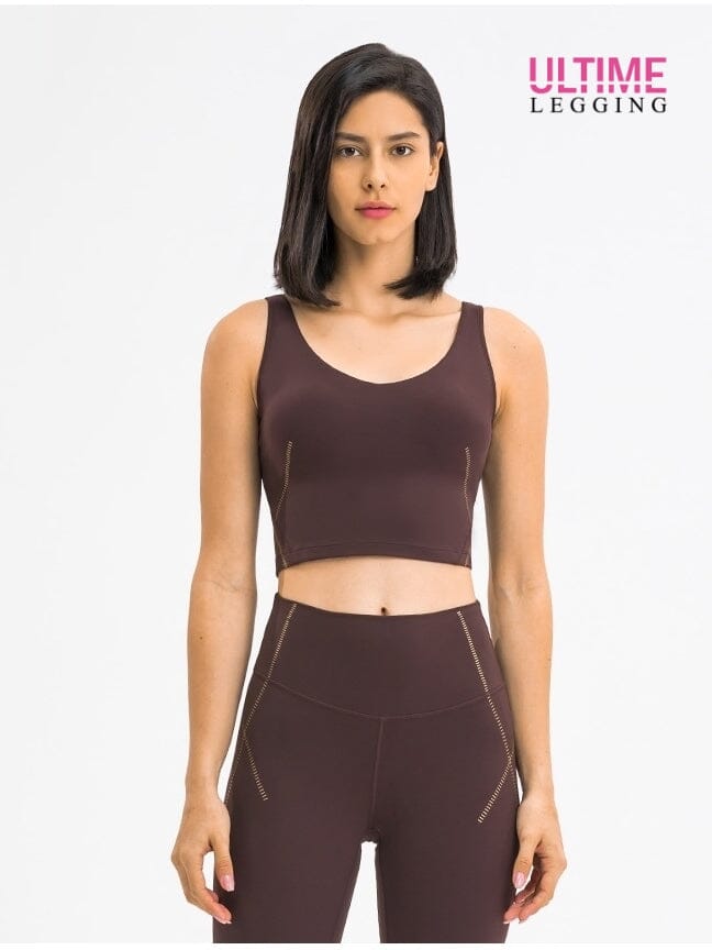 Brassière Sport Compression Brassière Helanke-Srbija.com XS Marron foncé 