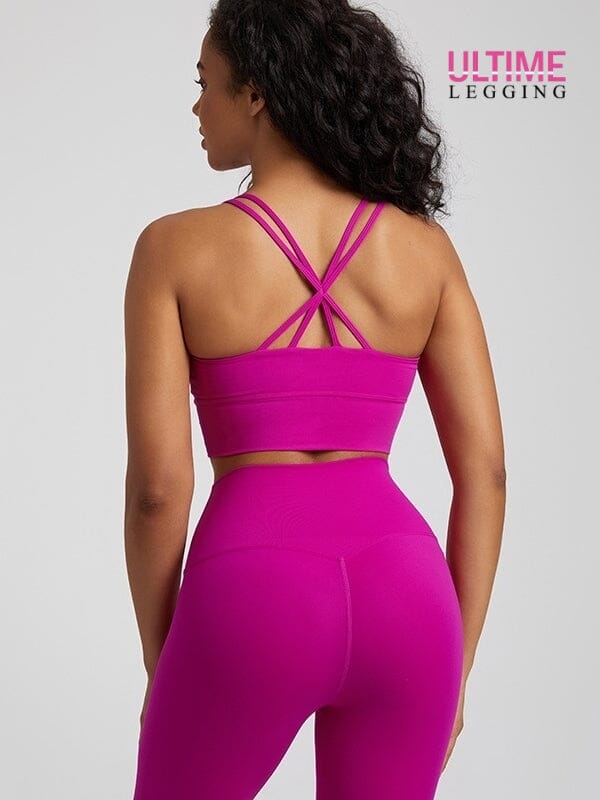 Brassière Sport Dos Croisé - Ultime-Legging Brassière Helanke-Srbija.com sa Rose foncé 