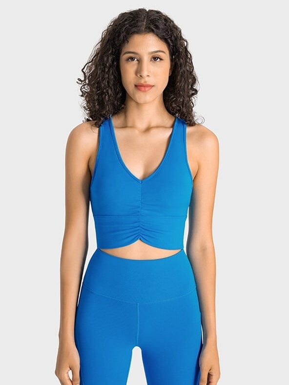 Brassière Sport Dos Nageur Push Up Brassière Helanke-Srbija.com XS Bleu 