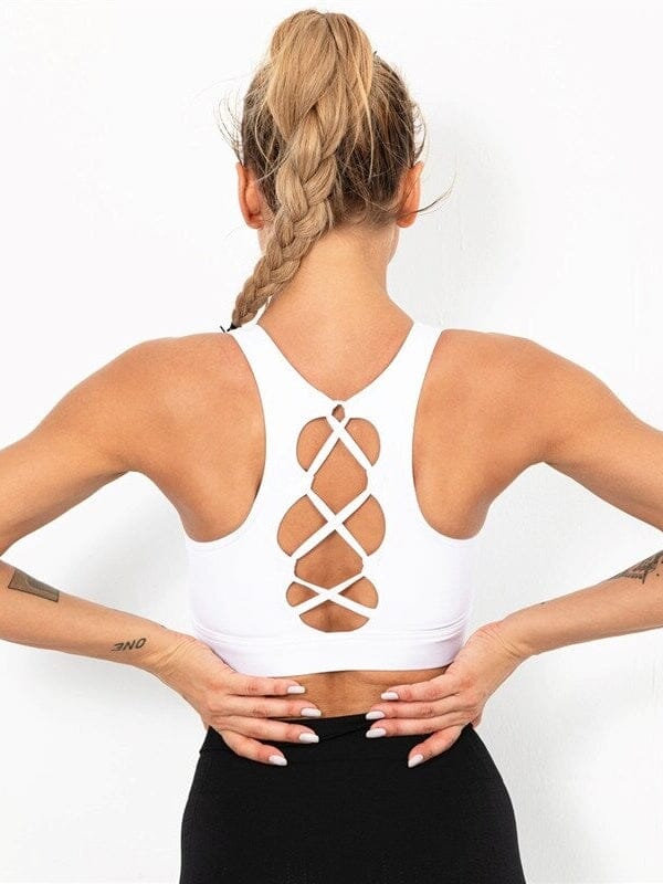 Brassière Sport Dos Nageur Soutien-gorge sport Helanke-Srbija.com : Legging Femme | Vêtements de Sport sa Blanc 