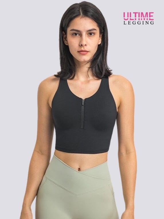 Brassière Sport Fermeture Éclair - Ultime-Legging Brassière Helanke-Srbija.com XS Noir 