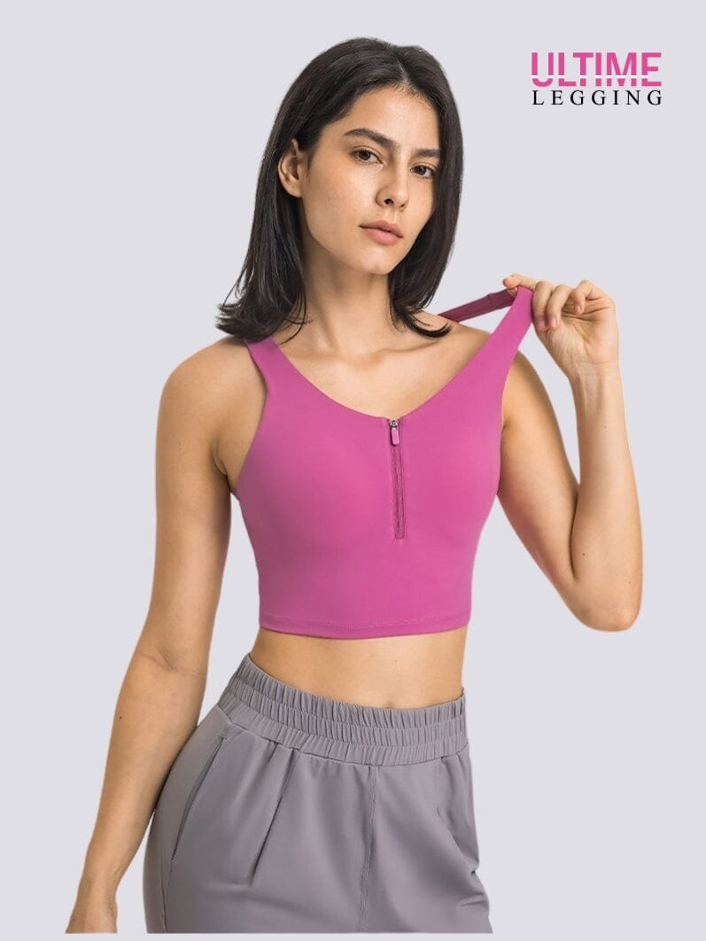 Brassière Sport Fermeture Éclair - Ultime-Legging Brassière Helanke-Srbija.com XS Rose 