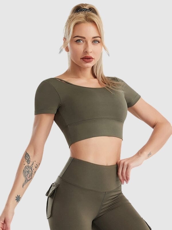 Brassière Sport Manches Courtes Brassière Helanke-Srbija.com sa Kaki 