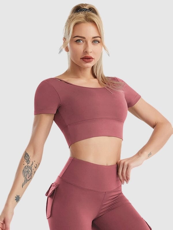 Brassière Sport Manches Courtes Brassière Helanke-Srbija.com sa Rose foncé 