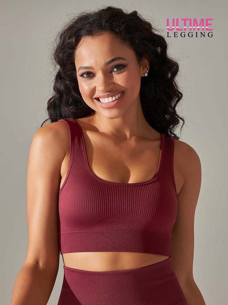 Brassière Sport Plissée - Ultime-Legging Brassière Helanke-Srbija.com sa Bordeaux 
