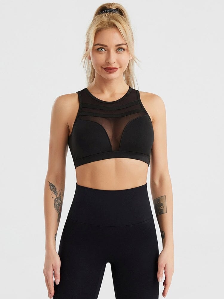 Brassière Sport Transparence Maille Brassière Helanke-Srbija.com sa Noir 