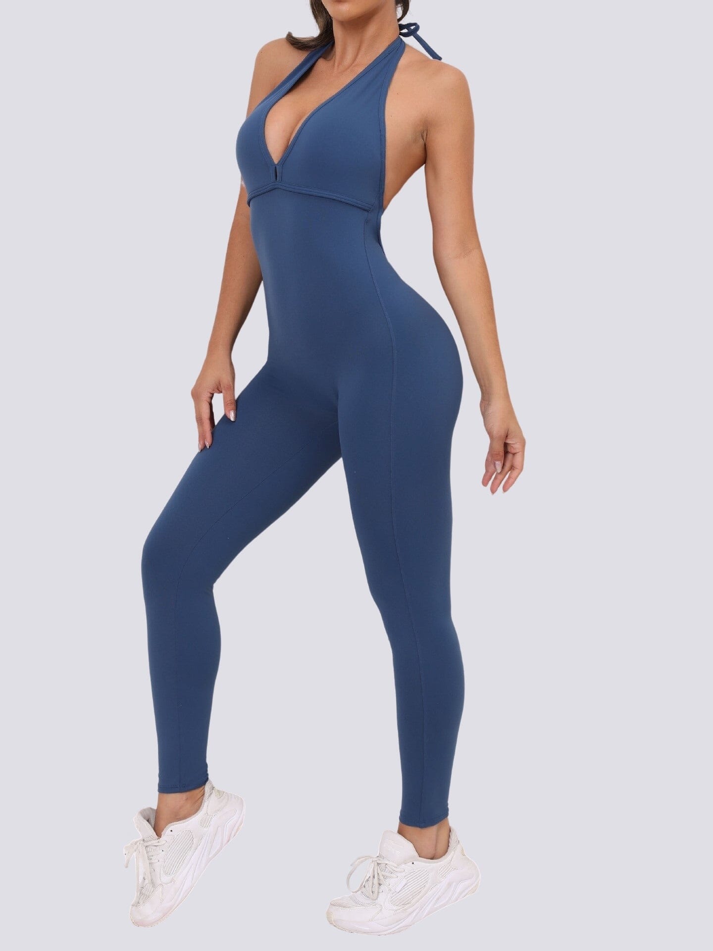 Combinaison Fitness Dos Nu Combinaison sport Helanke-Srbija.com sa Bleu 
