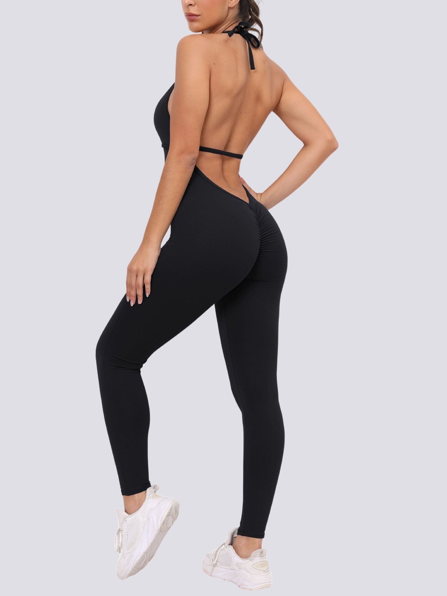 Combinaison Fitness Dos Nu Combinaison sport Helanke-Srbija.com sa Noir 