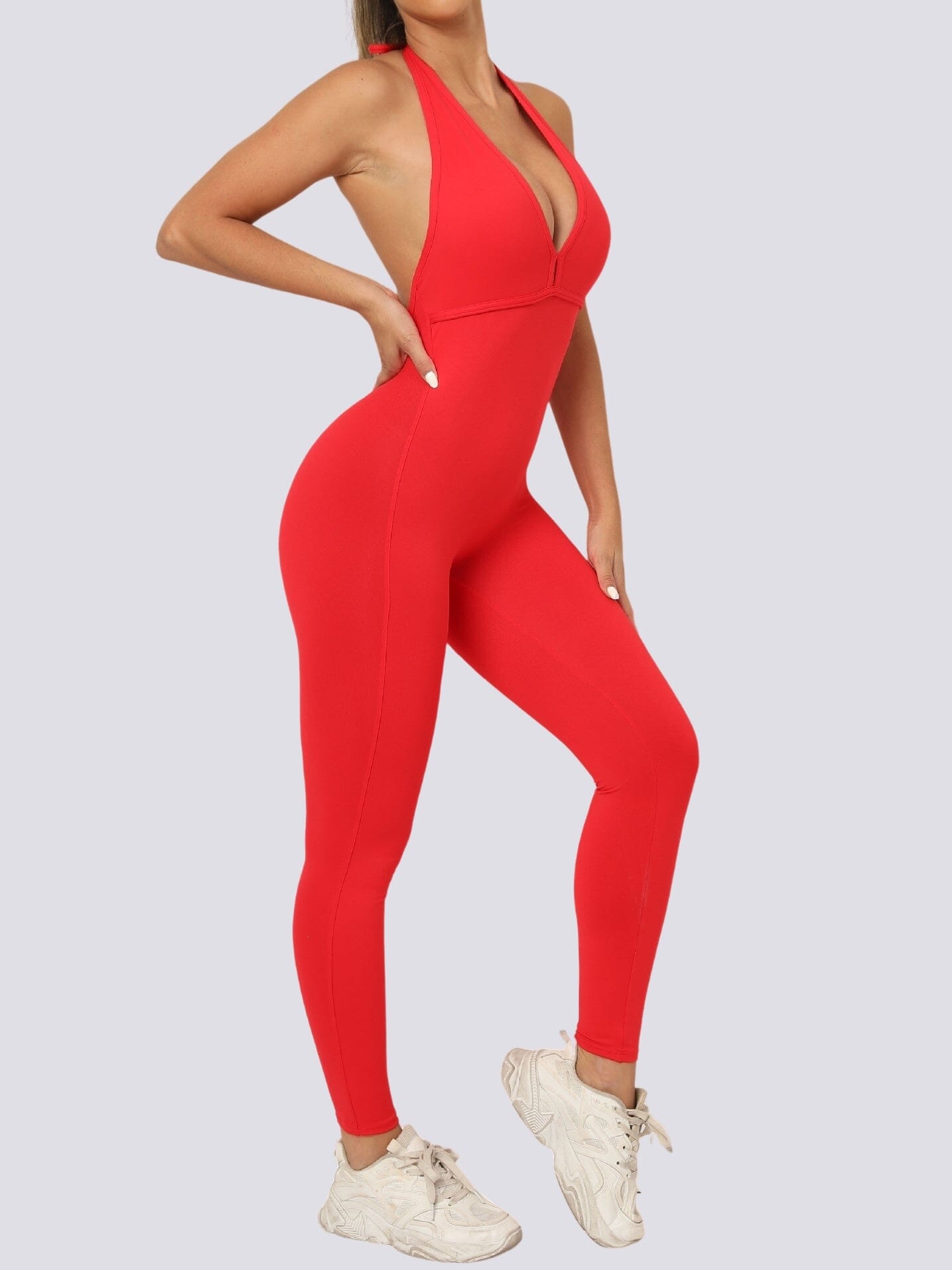 Combinaison Fitness Dos Nu Combinaison sport Helanke-Srbija.com sa Rouge 