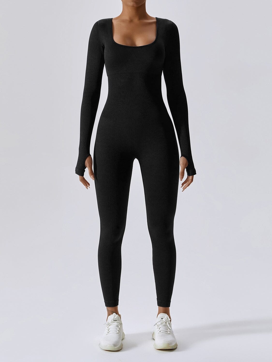 Combinaison Fitness Manches Longues Combinaison sport Helanke-Srbija.com sa Noir 