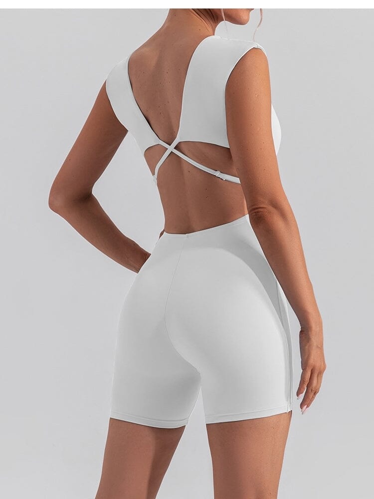 Combinaison Sport Bretelles Croisées Combinaison sport Helanke-Srbija.com sa Blanc 