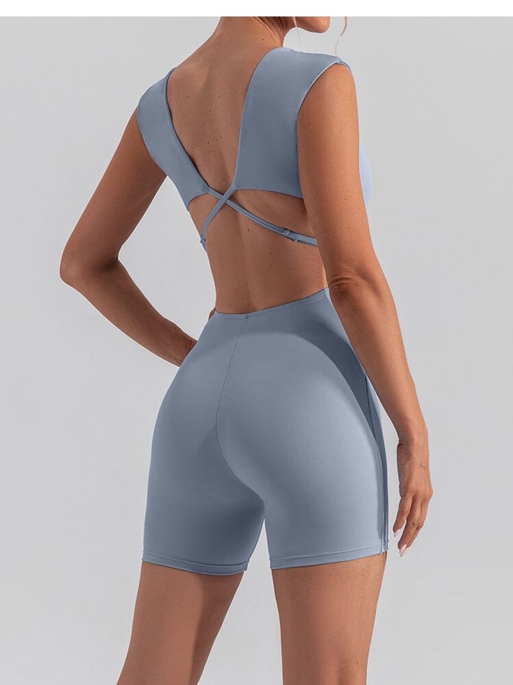 Combinaison Sport Bretelles Croisées Combinaison sport Helanke-Srbija.com sa Bleu grisé 