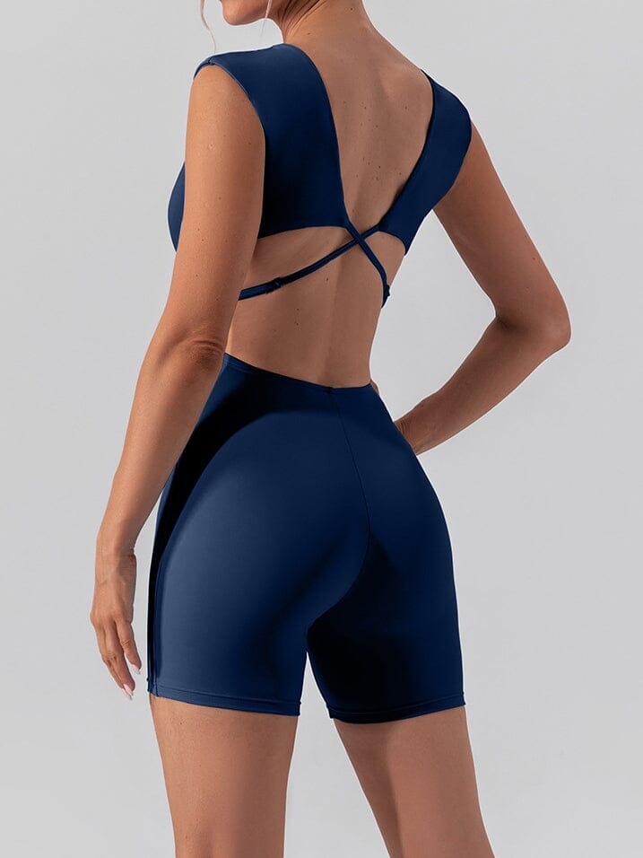Combinaison Sport Bretelles Croisées Combinaison sport Helanke-Srbija.com sa Bleu marine 