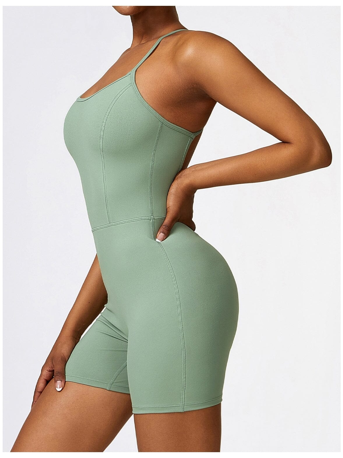 Combishort Sport Moulante Combinaison sport Ultime-Legging sa Vert 