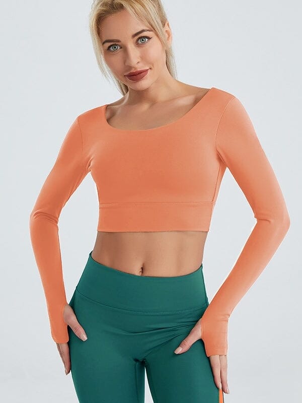 Crop Top Fitness - Sully Crop Top Helanke-Srbija.com sa Orange 