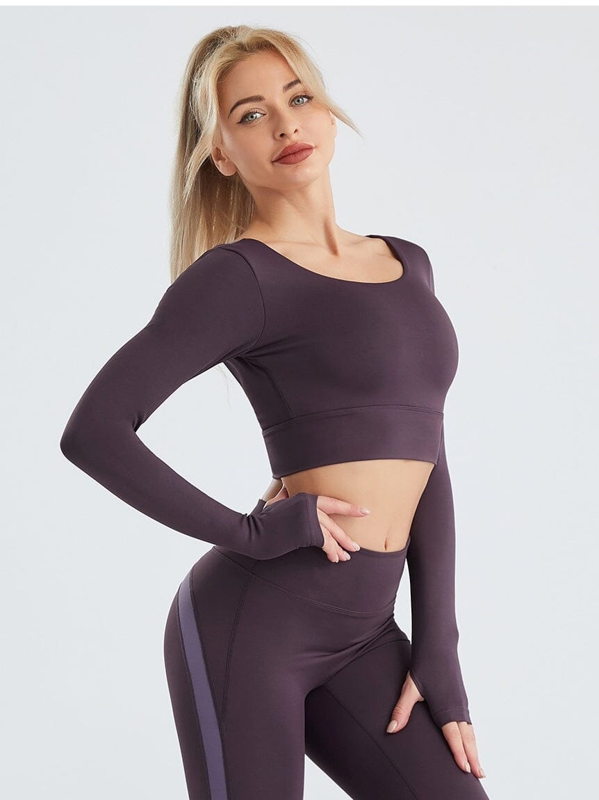Crop Top Fitness - Sully Crop Top Helanke-Srbija.com sa Violet 