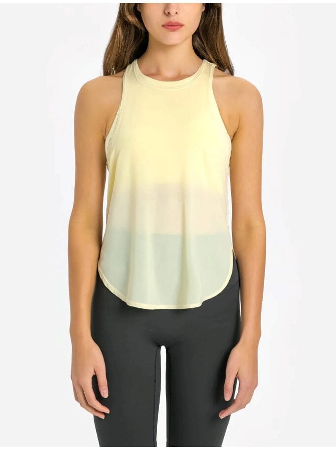 Débardeur Sport Dos Ouvert T-Shirt Helanke-Srbija.com : Legging Femme | Vêtements de Sport XS Jaune 