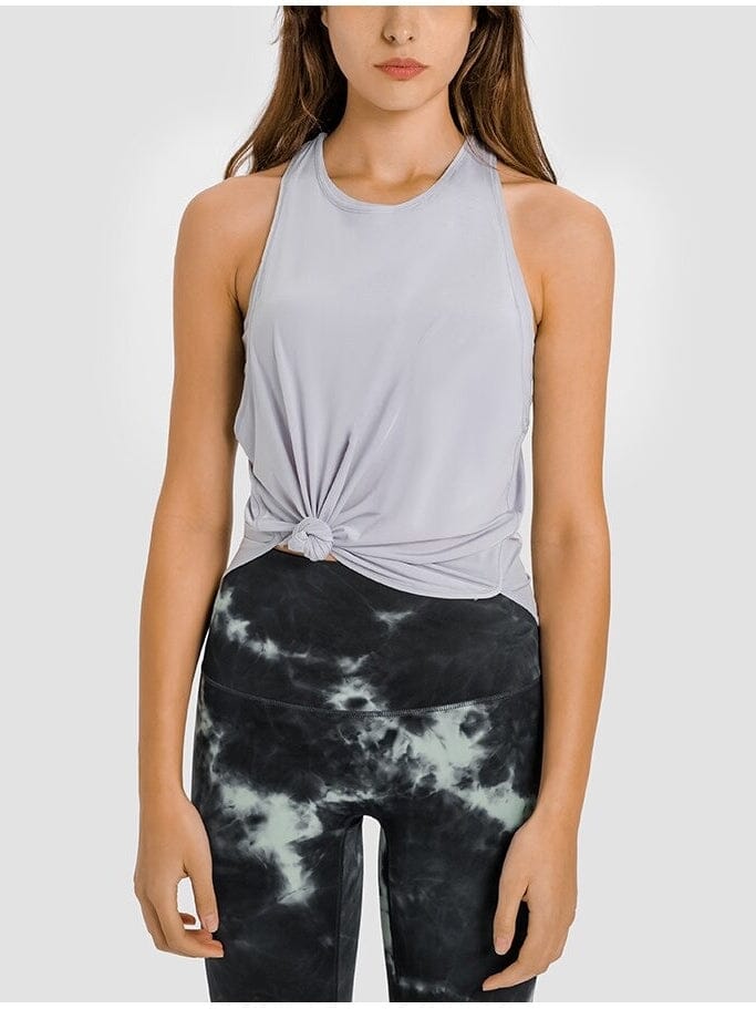 Débardeur Sport Dos Ouvert T-Shirt Helanke-Srbija.com : Legging Femme | Vêtements de Sport XS Violet grisé 