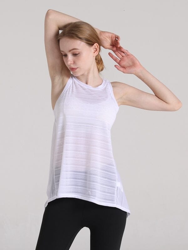Débardeur Sport Transparent T-Shirt Helanke-Srbija.com sa Blanc 