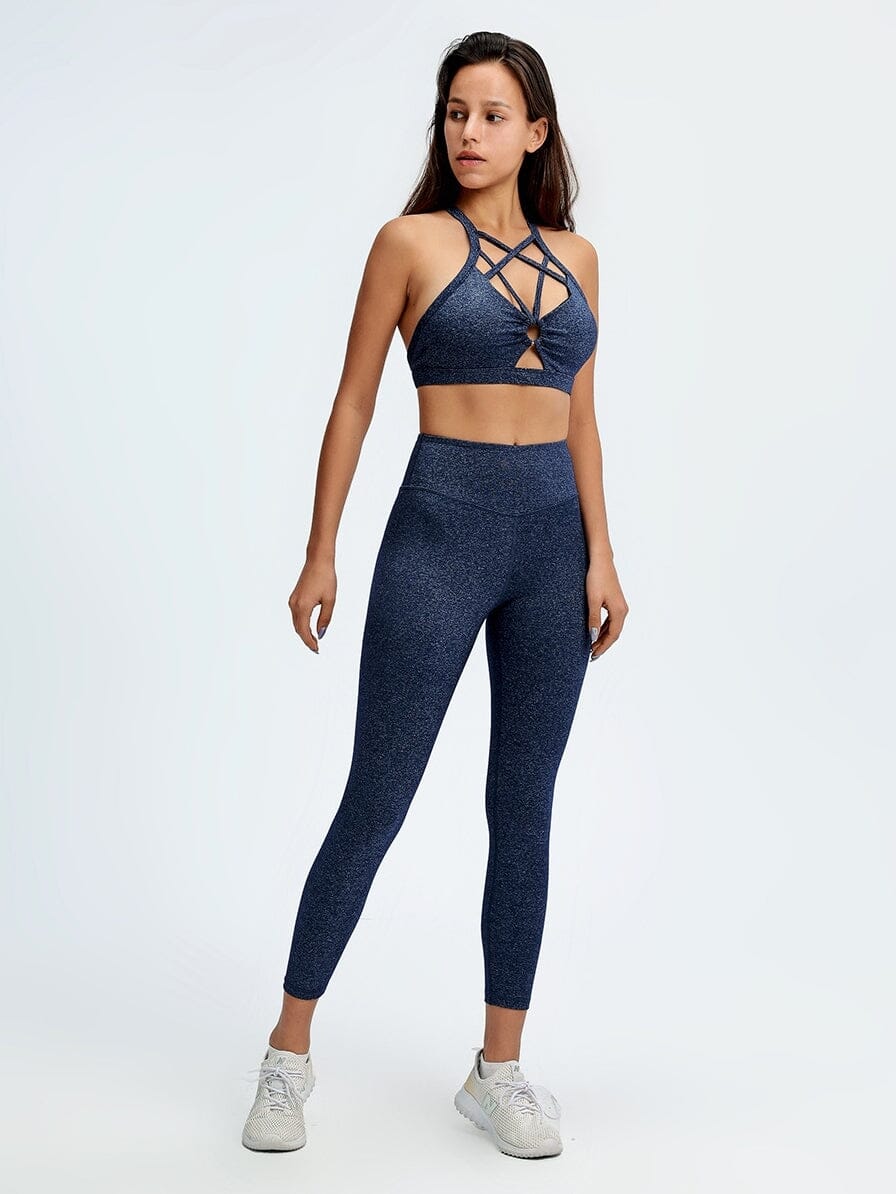 Ensemble Fitness, Legging et Soutien-Gorge Ensemble Sport Helanke-Srbija.com sa Bleu 