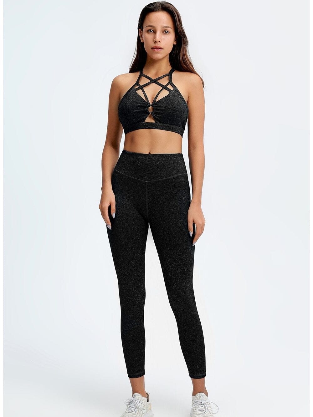 Ensemble Fitness, Legging et Soutien-Gorge Ensemble Sport Helanke-Srbija.com sa Noir 