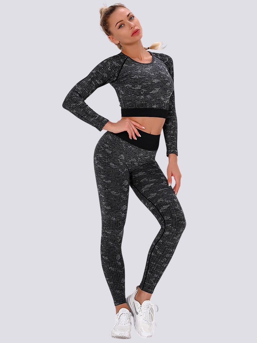 Ensemble Legging et Crop Top - Sport Ensemble Sport Helanke-Srbija.com XS Noir 