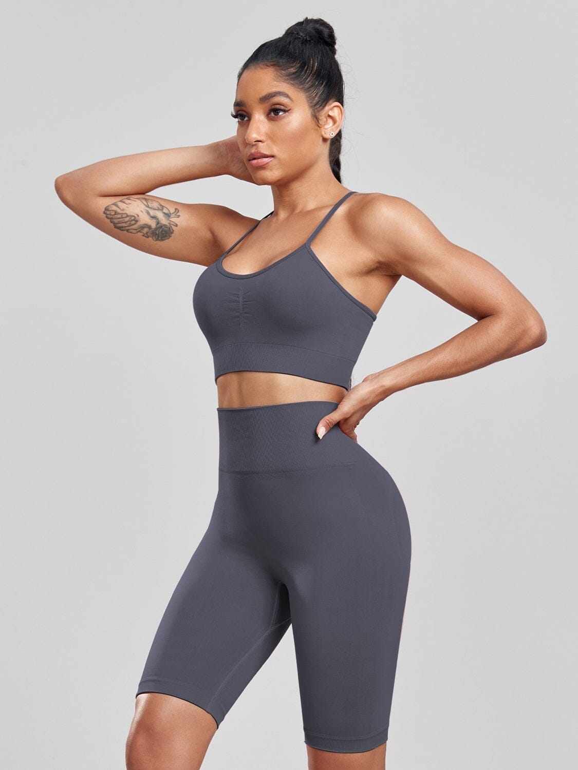 Ensemble Push Up, Sport Short Long Ensemble Sport Helanke-Srbija.com sa Gris 