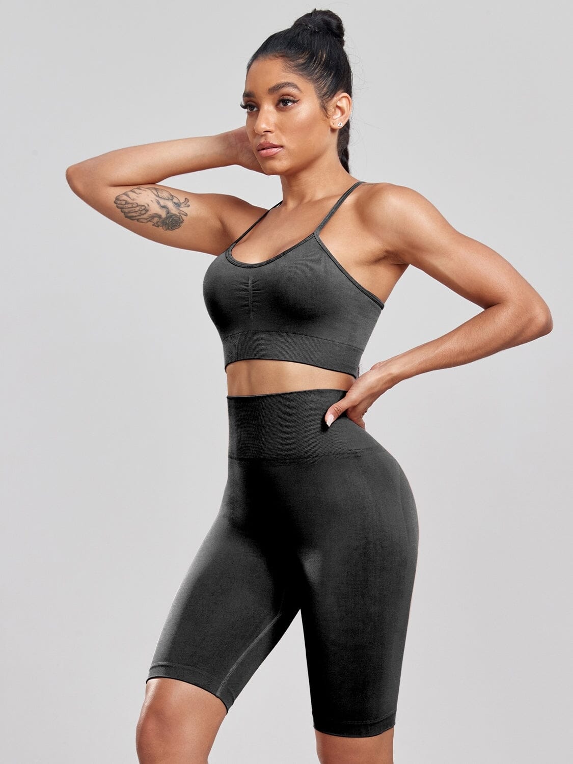 Ensemble Push Up, Sport Short Long Ensemble Sport Helanke-Srbija.com sa Noir 