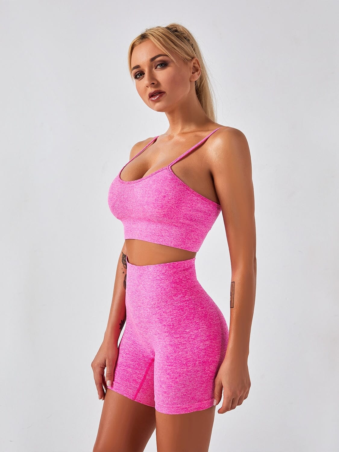 Ensemble Sans Couture, Short et Soutien-Gorge Ensemble Sport Helanke-Srbija.com sa Rose 