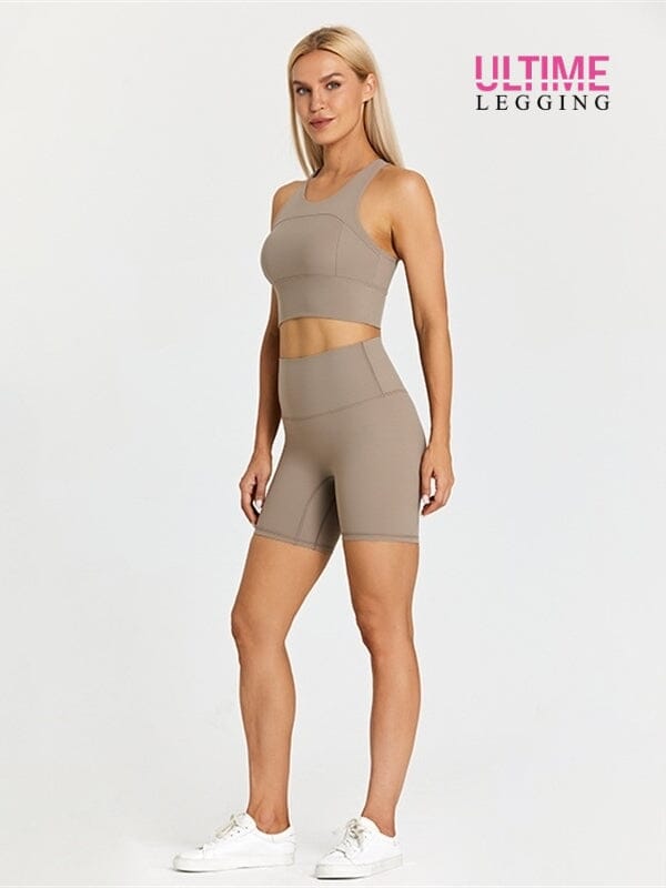 Ensemble Short Fitness - Ultime-Legging Ensemble Sport Helanke-Srbija.com sa Beige 