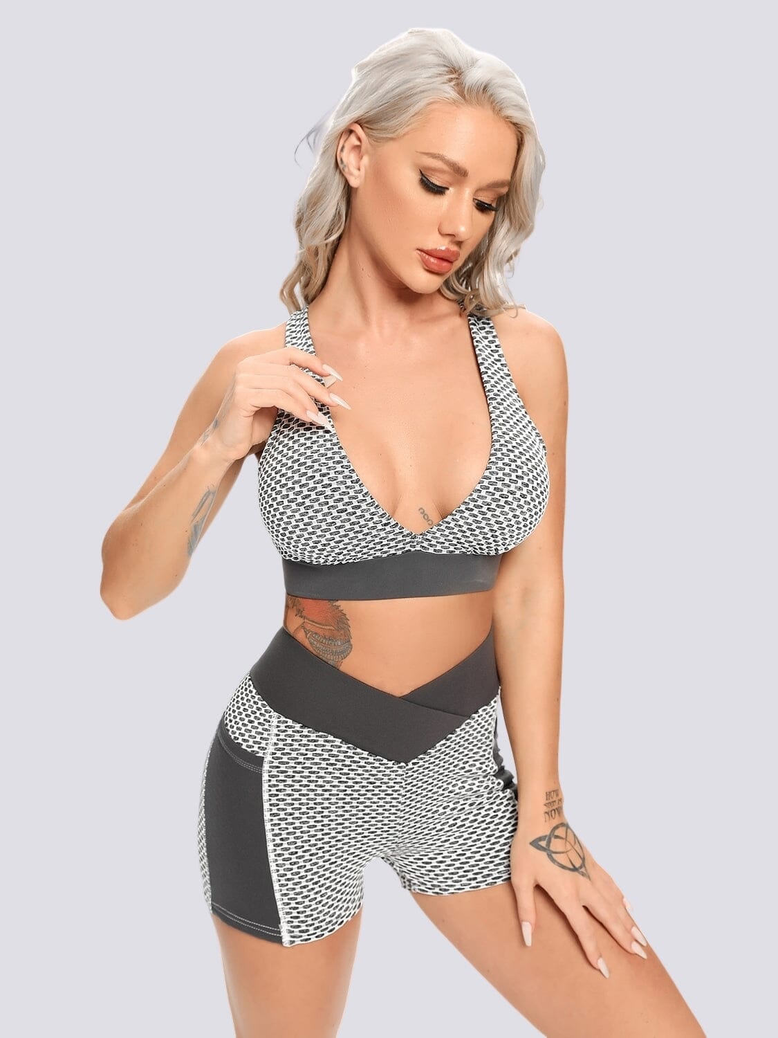 Ensemble Short Sport - Push Up Ensemble Sport Helanke-Srbija.com sa Gris 