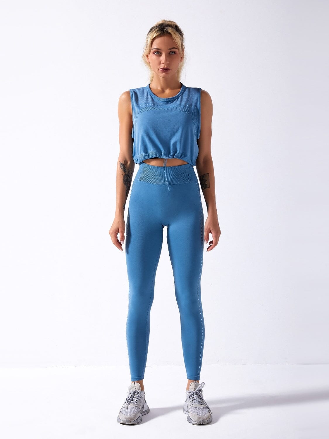 Ensemble Sport 2 pièces Legging et Top Ensemble Sport Helanke-Srbija.com sa Bleu 