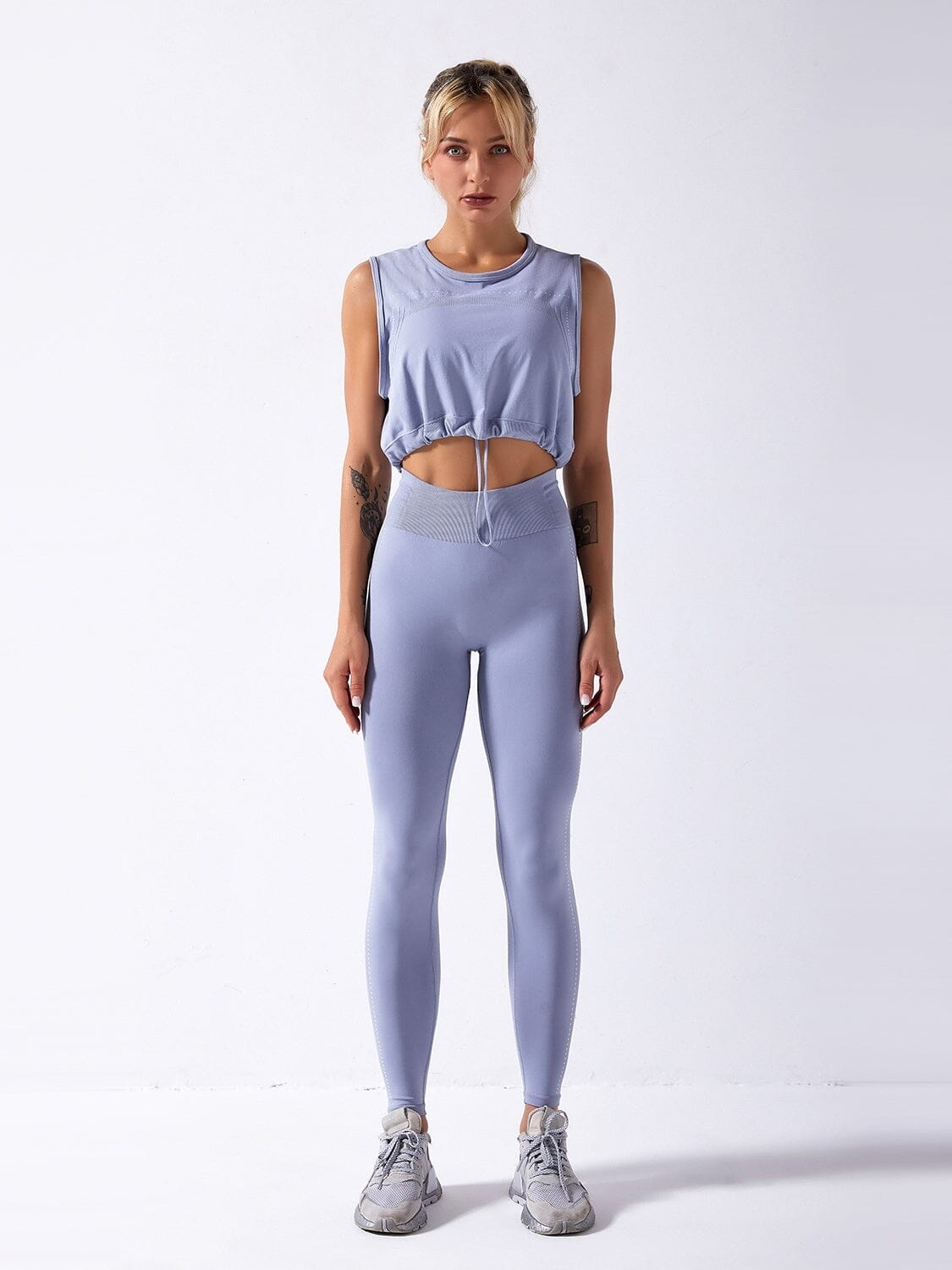 Ensemble Sport 2 pièces Legging et Top Ensemble Sport Helanke-Srbija.com sa Bleu grisé 