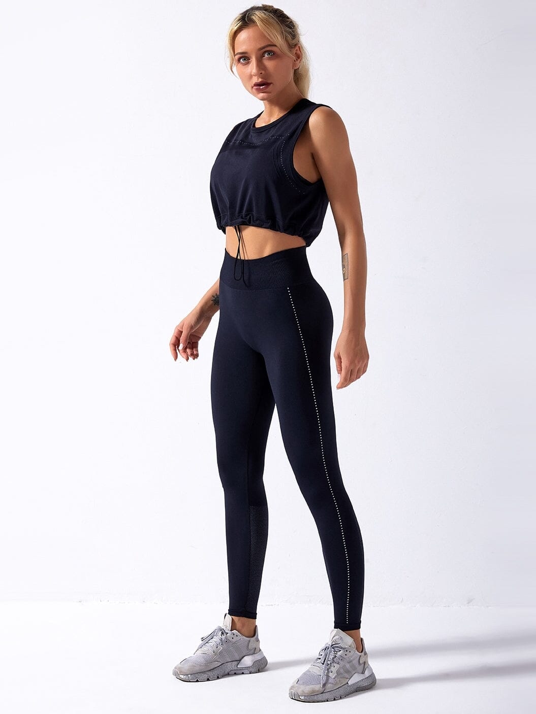 Ensemble Sport 2 pièces Legging et Top Ensemble Sport Helanke-Srbija.com sa Noir 