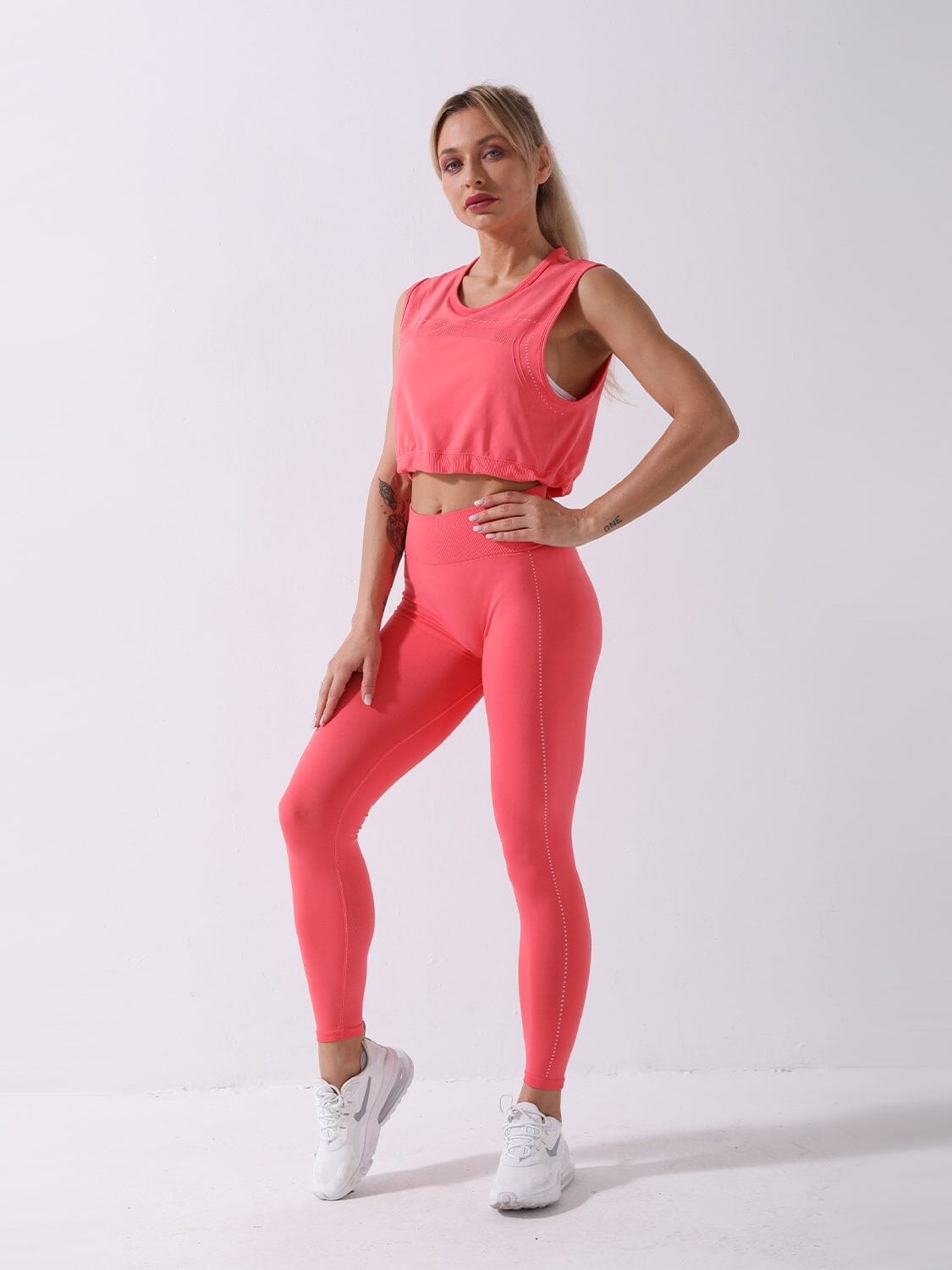 Ensemble Sport 2 pièces Legging et Top Ensemble Sport Helanke-Srbija.com sa Rose foncé 