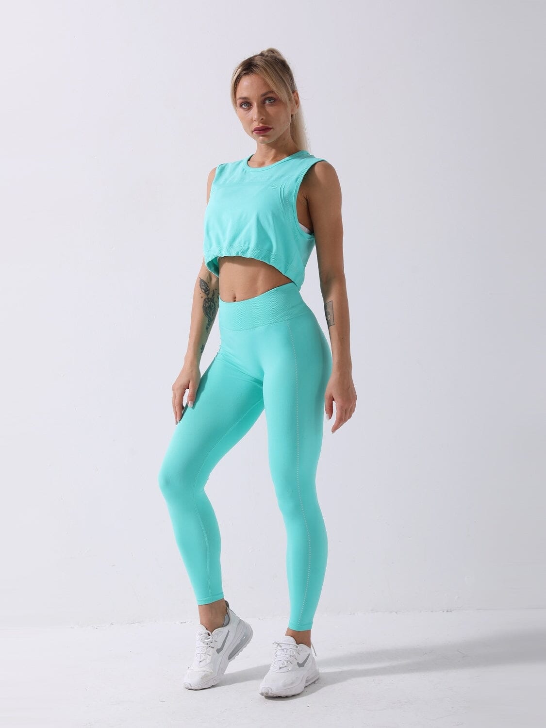 Ensemble Sport 2 pièces Legging et Top Ensemble Sport Helanke-Srbija.com sa Turquoise 