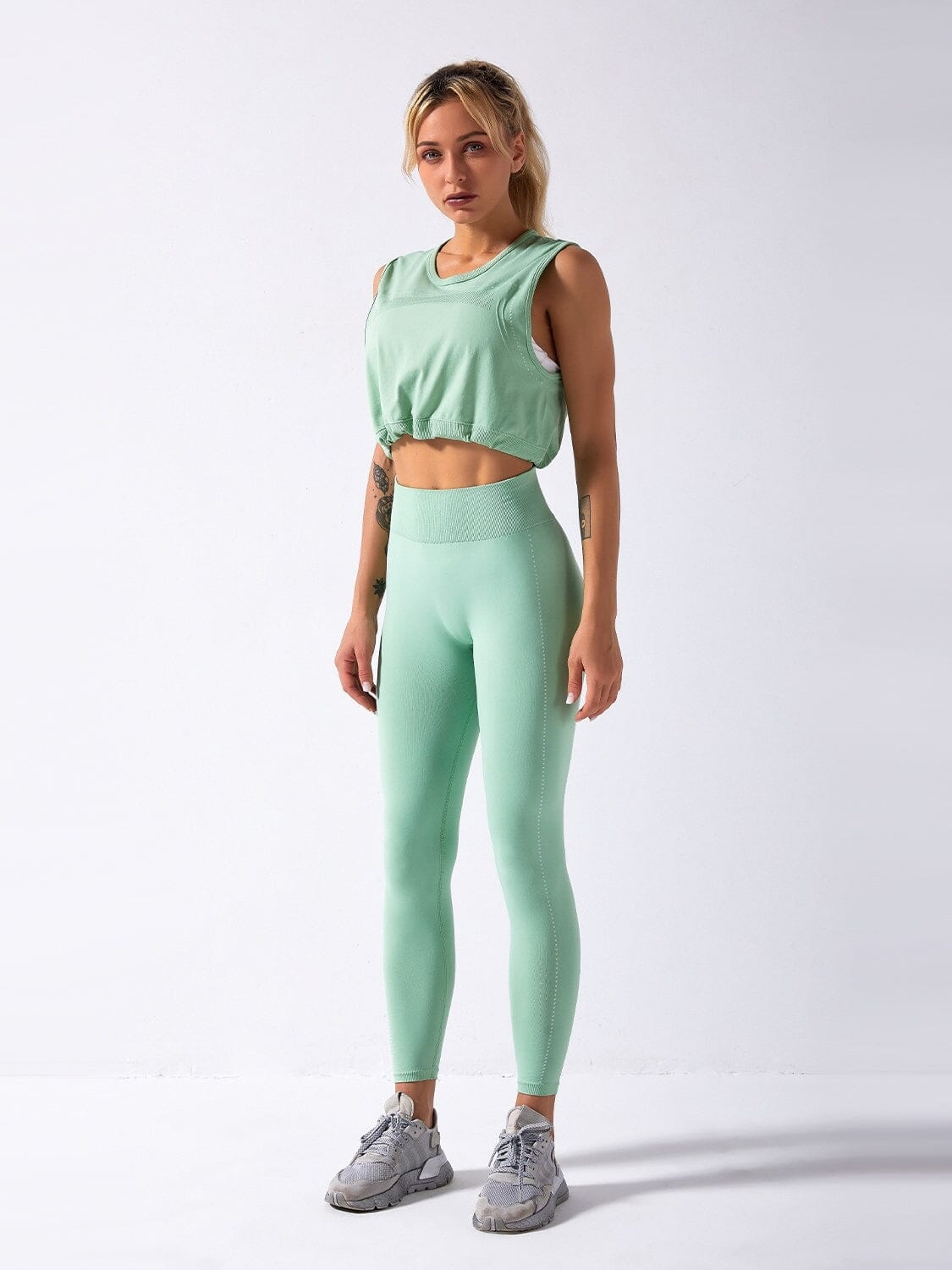 Ensemble Sport 2 pièces Legging et Top Ensemble Sport Helanke-Srbija.com sa Vert 