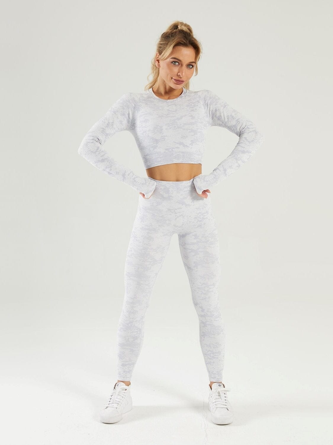 Ensemble Sport Camouflage Sans Couture Ensemble Sport Helanke-Srbija.com : Legging Femme | Vêtements de Sport sa Blanc 