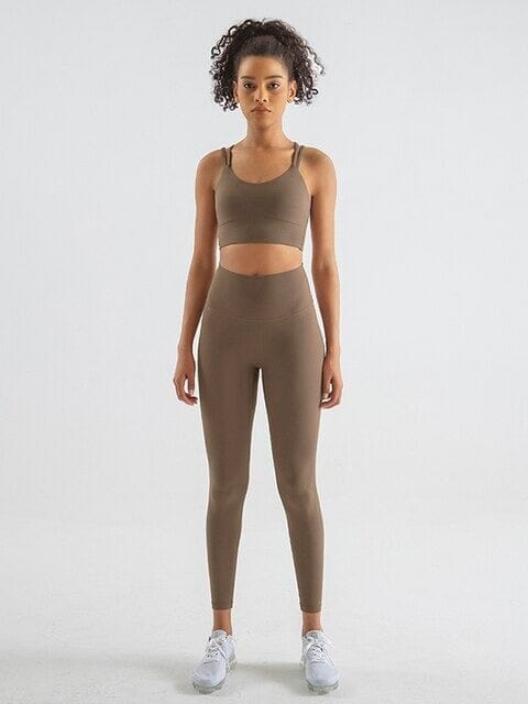 Ensemble Sport Legging et Brassière Ensemble Sport Helanke-Srbija.com : Legging Femme | Vêtements de Sport sa Café 
