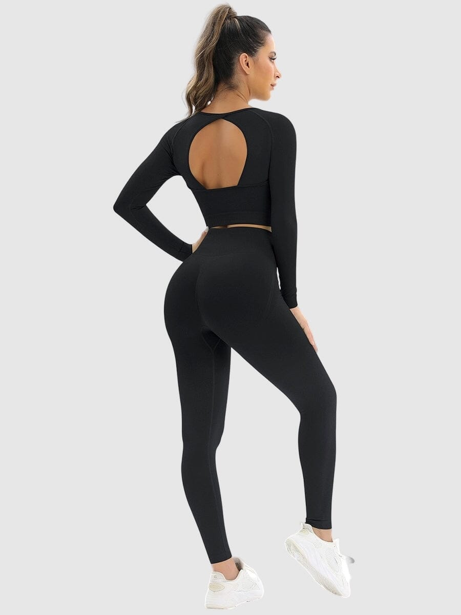 Ensemble Sport Legging et Crop Top Ensemble Sport Helanke-Srbija.com : Legging Femme | Vêtements de Sport sa Noir 
