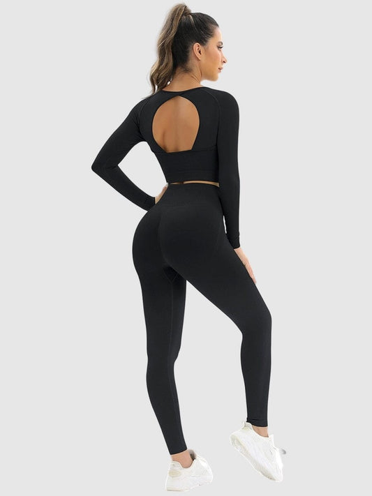 Ensemble Sport Legging et Crop Top Ensemble Sport Helanke-Srbija.com : Legging Femme | Vêtements de Sport sa Noir 