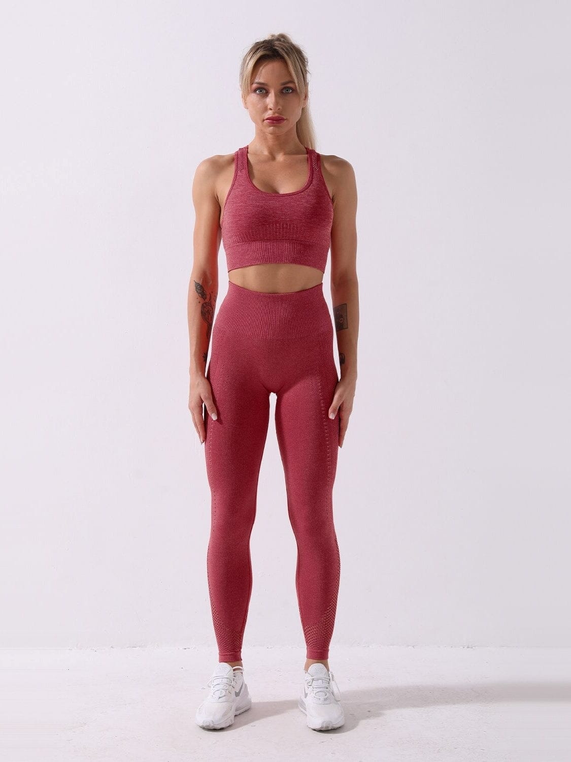 Ensemble Sport Maille Sans Couture Ensemble Sport Helanke-Srbija.com : Legging Femme | Vêtements de Sport sa Rouge 