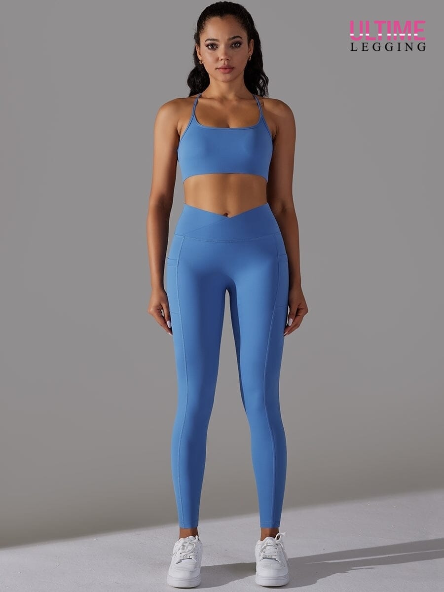 Ensemble Sport Push Up Poches - Fusion - Ultime-Legging Ensemble Sport Helanke-Srbija.com XS Bleu 