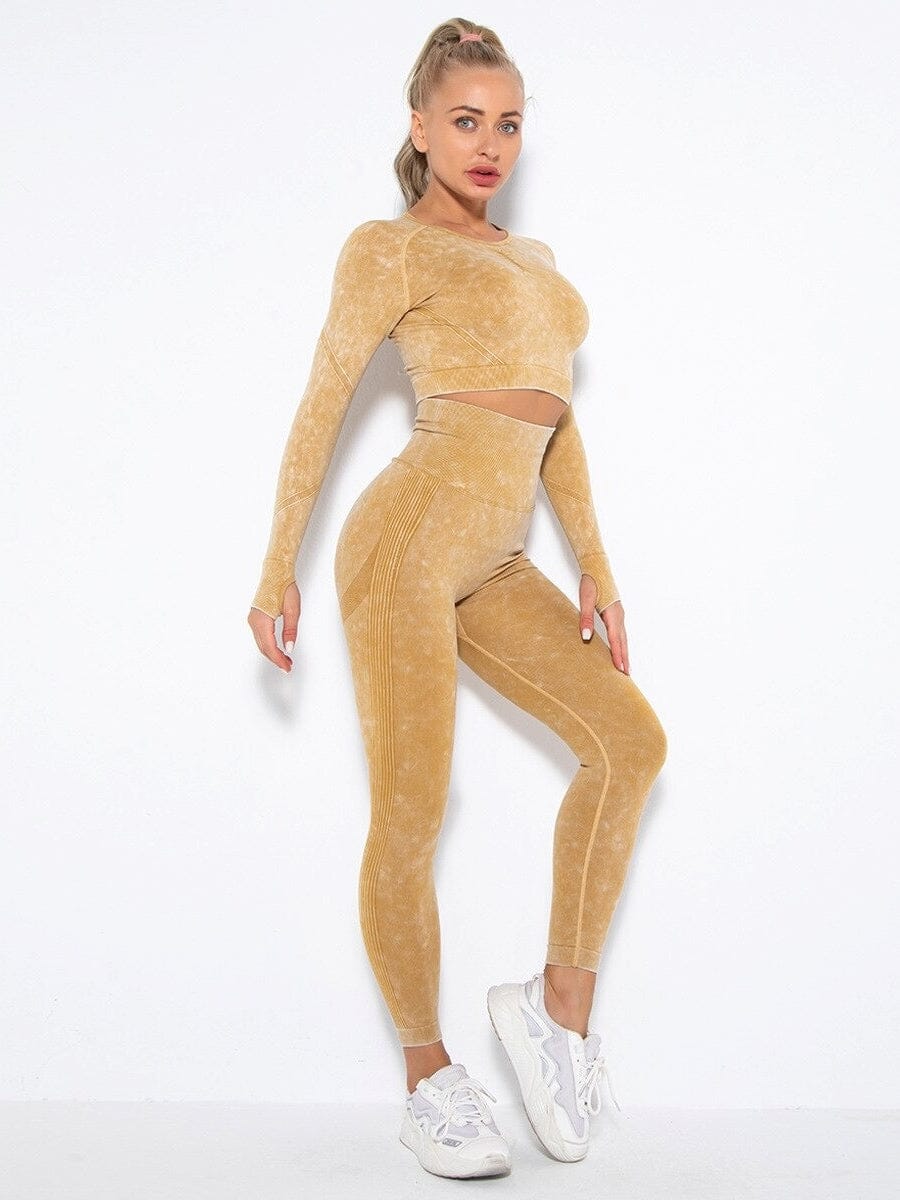 Ensemble Sport Push Up Texturé Ensemble Sport Helanke-Srbija.com : Legging Femme | Vêtements de Sport sa Jaune 