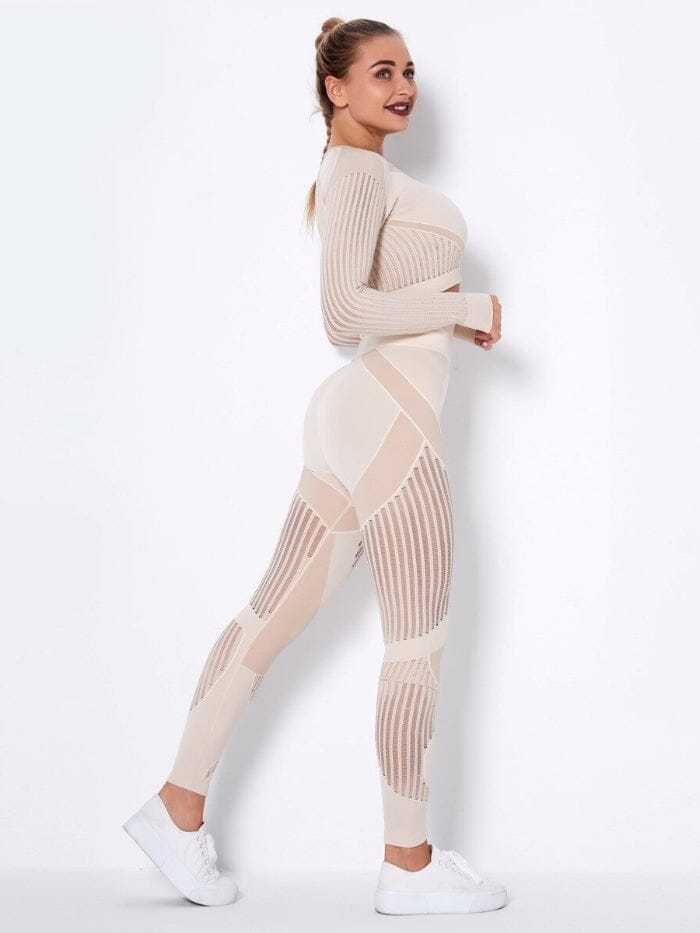 Ensemble Sport Respirant Ensemble Sport Helanke-Srbija.com : Legging Femme | Vêtements de Sport XS Beige 